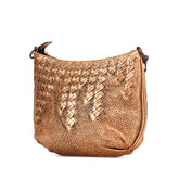 ボッテガヴェネタ イントレチャート ショルダーバッグ ブラウン レザー レディース BOTTEGAVENETA 【中古】